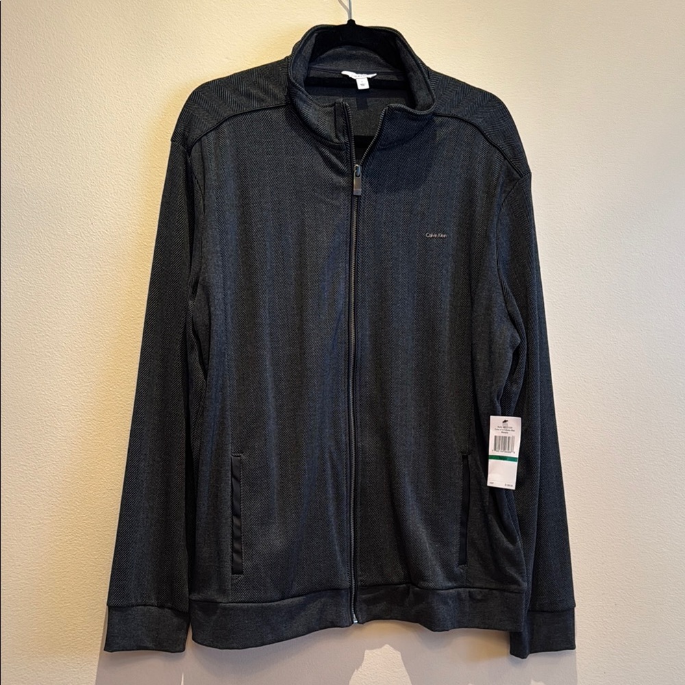Calvin Klein Men's Black Full Zip Sweater / Jacket
